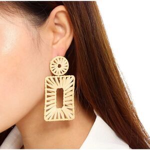 Amrita Singh Raffia Drop Earrings Natural